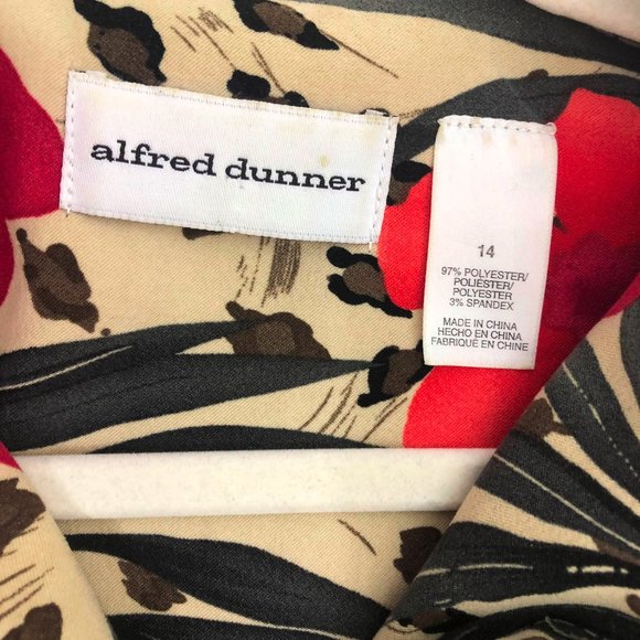 EUC Alfred Dunner Fall Floral Jacket  Wms Size 14 - Picture 5 of 6